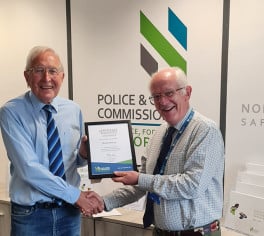 Independent Custody Visitor Rick Parry and PCC Giles Orpen Smellie