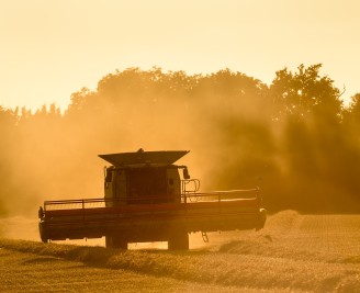 Combine harvester in Salhouse