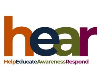 HEAR "Help Educate Awareness Respond" campaign pledge logo