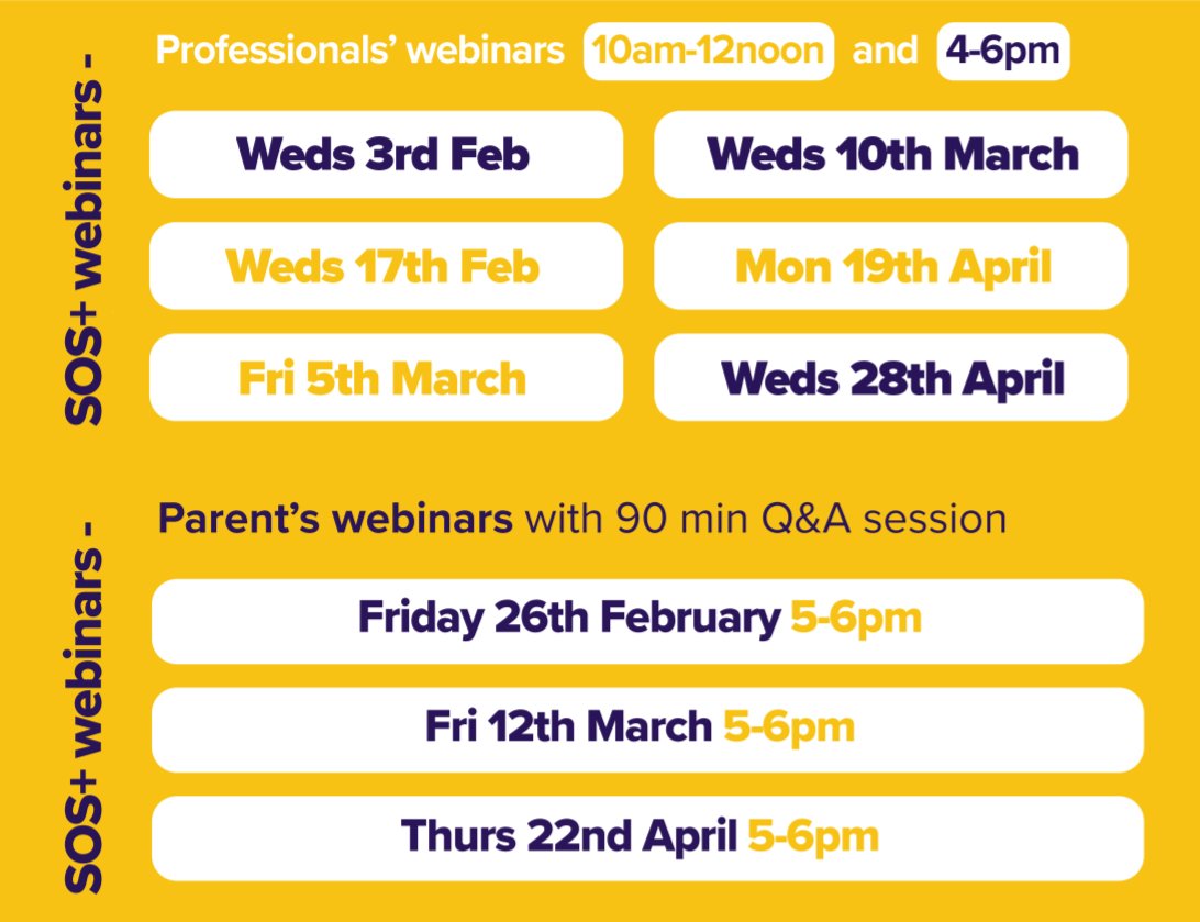 SOS+ sessions for parents and professionals