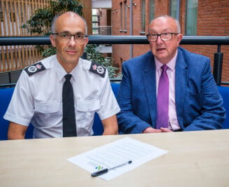 PCC Colin Sutton with Chief Constable Paul Sanford