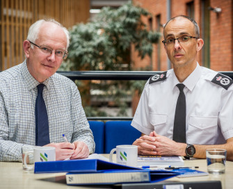 PCC Giles Orpen-Smellie and Chief Constable Paul Sanford