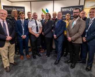 White Ribbon pledge event with partners
