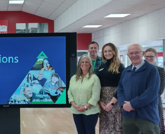 PCC Giles Orpen-Smellie with staff from Foundations Project