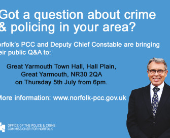 Former PCC promoting event in Great Yarmouth