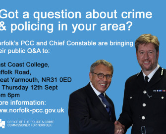 Former PCC and Chief Constable promoting Question and Answer event