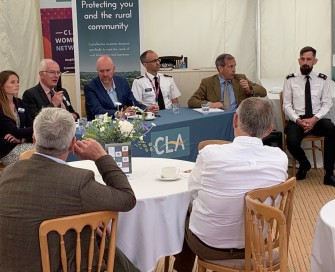 Giles talking at QA panel on rural crime