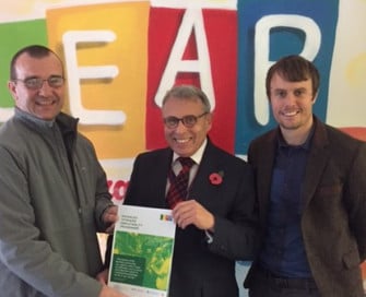 Former PCC Lorne Green with LEAP staff - Learning Employment Accommodation Project