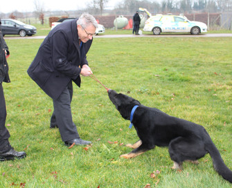 Former PCC with new police dog
