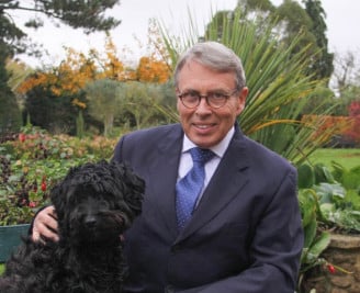 Former PCC Lorne Green sat with his dog