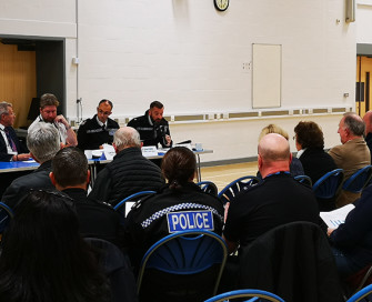 Members of public questioning chief officers at Q&A event 