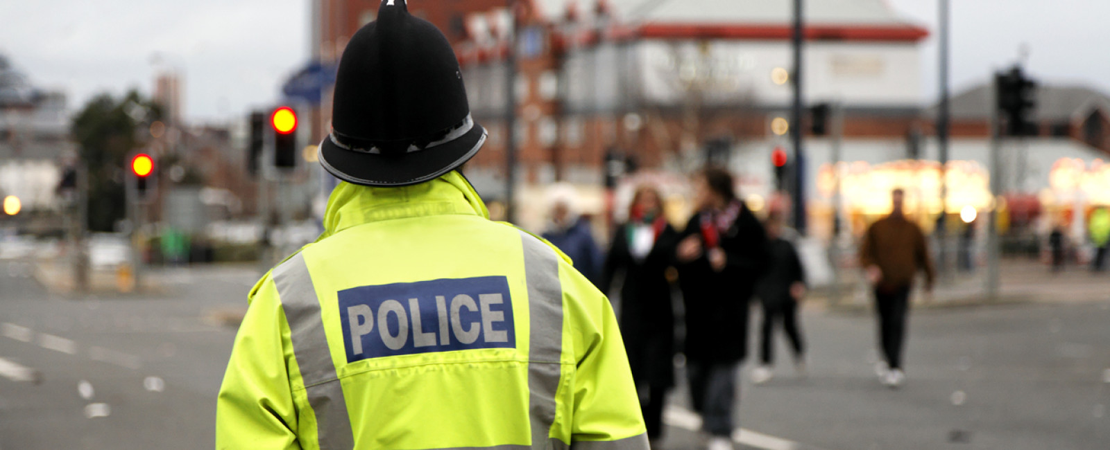 Police officer on patrol