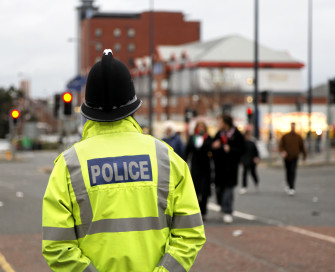 Police officer on patrol