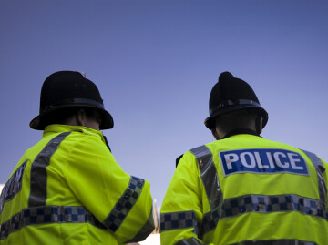 Two police officers in high vis